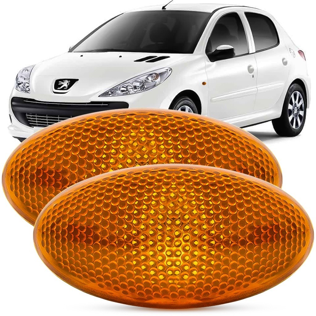 Par Lanterna Lateral Paralama Peugeot 207 2008 A 2014 Pisca Seta Ambar