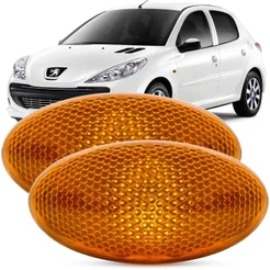 Par Lanterna Lateral Paralama Peugeot 207 2008 A 2014 Pisca Seta Ambar