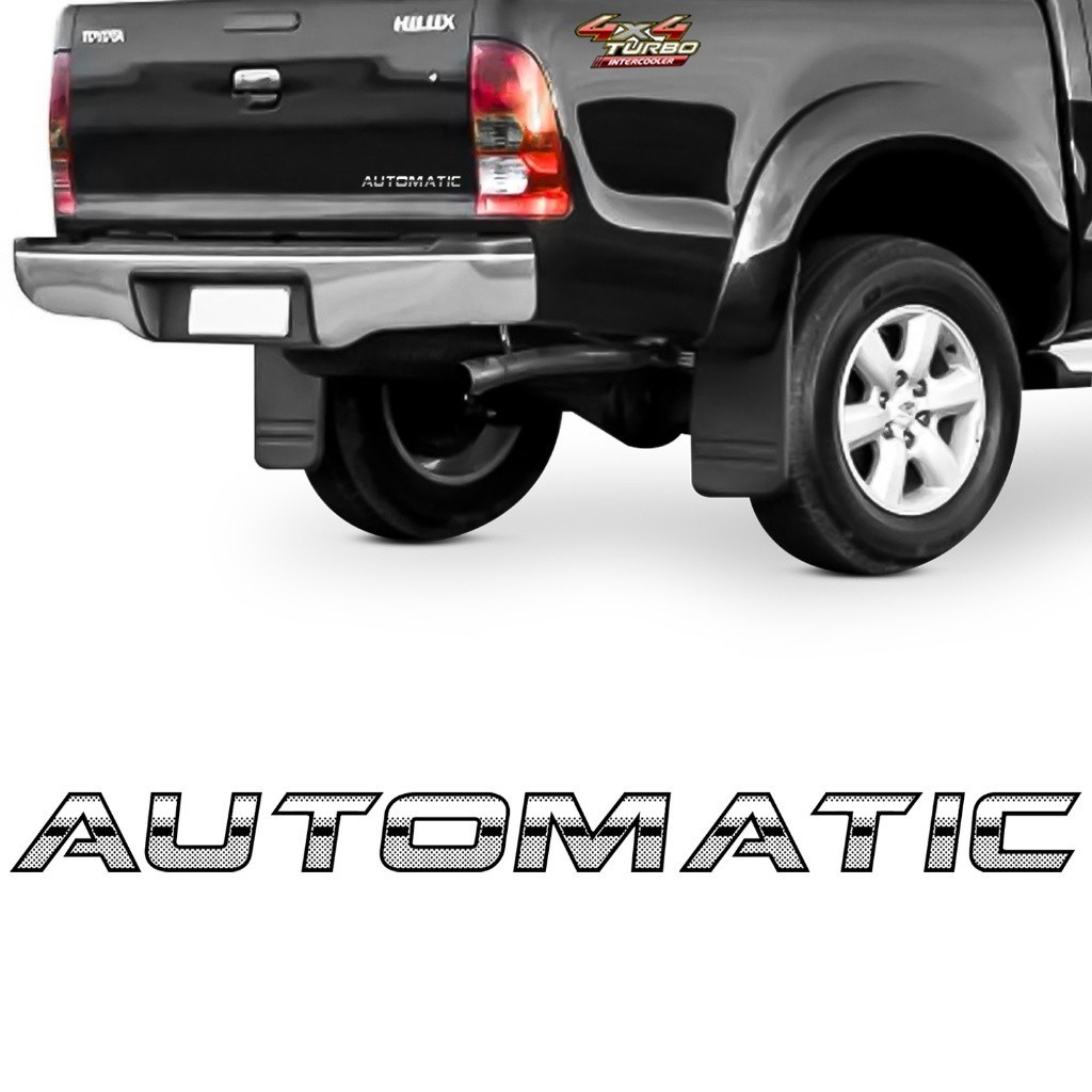 Adesivo Autocolante Hilux Srv Símbolo Automatic Cromado Emblema Tampa Traseira