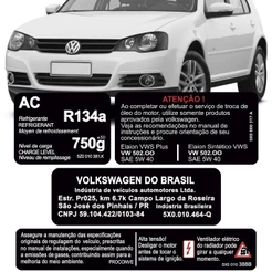 Kit 4 Adesivos Etiqueta Painel Frontal Capô Golf Auto Colante Tsi Tdi Gti Carro