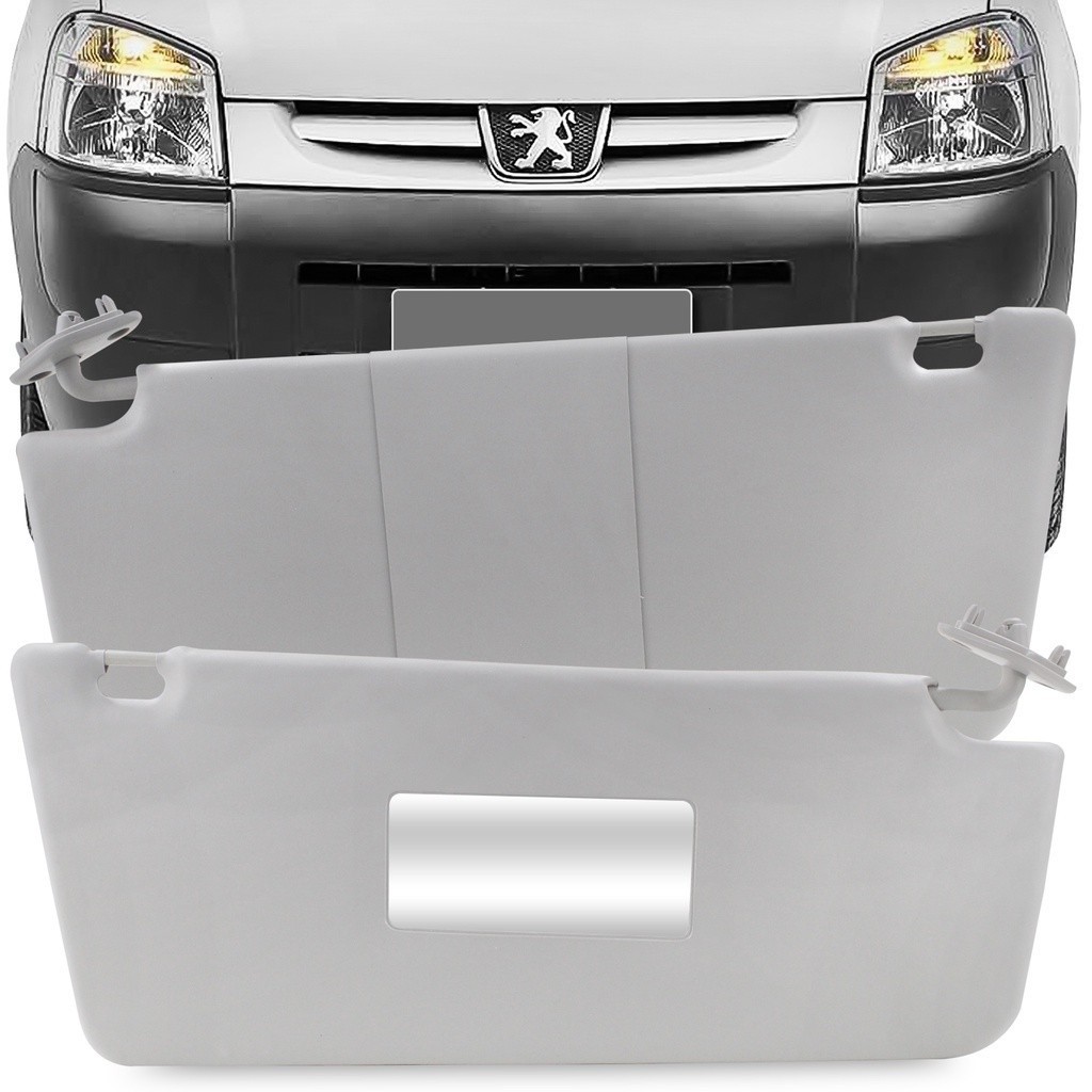 Quebra Sol Peugeot Partner 1998 A 2018 Cinza Com e Sem Espelho
