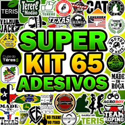 Super Kit 65 Adesivos Sticker Agro Cowboy Tereré Teris Made in Roça Bruto Variados