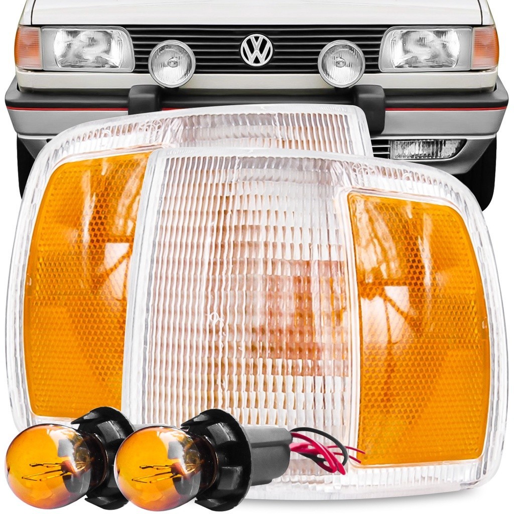 Kit Lanterna Pisca Gol Parati Saveiro Voyage 1991 A 1994 Bicolor Encaixe Cibie Soquete Lampada 2 Polos Meia Luz na Seta
