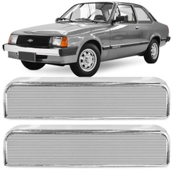 Par Maçaneta Externa Abertura de Porta Dianteira Chevette 1973 A 1993 Metal Cromado Cromada