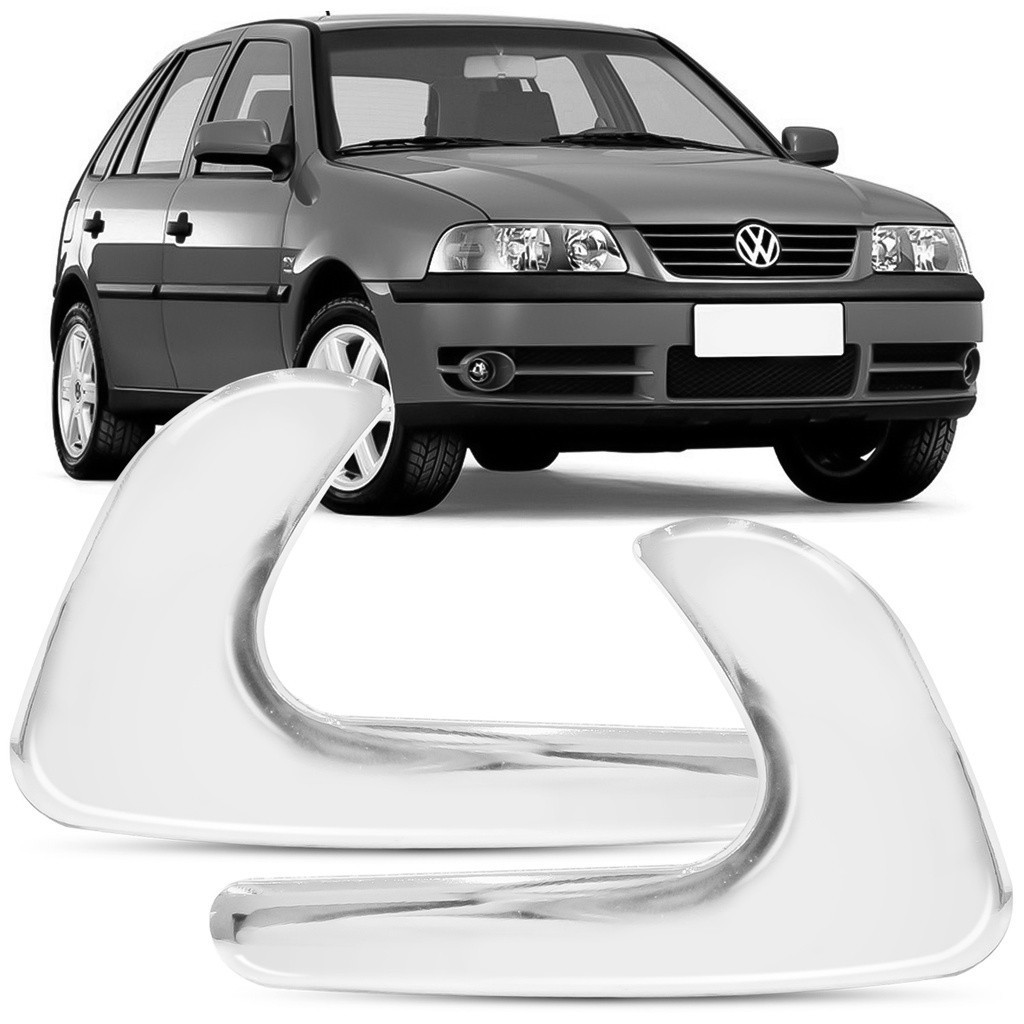 Par Maçaneta Interna Puxador Porta Gol Parati Saveiro G3 1999 00 01 02 03 04 2005 Metal Cromado Cromada