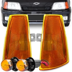Kit Lanterna Diant Pisca Kadett Ipanema 1989 A 1998 Ambar + Soquete Lampada 2 Polos Meia Luz na Seta Conjugado