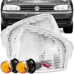 Kit Lanterna Pisca Gol Parati Saveiro Bola G2 1995 A 1999 Cristal Encaixe Cibie + Soquete Lampada 2 Polos Meia Luz Seta