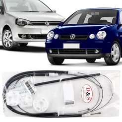 Kit Reparo Maquina Vidro Eletrico Polo Hatch Sedan 2003 04 05 06 07 08 09 10 11 12 2013 Cabo Dianteiro
