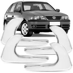 Kit 4 Maçaneta Interna Puxador Porta Gol Parati G3 1999 00 01 02 03 04 2005 Metal Cromado Cromada