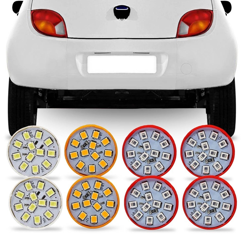 Kit 8 Lampada Led Para Lanterna Traseira Ford Ka 1997 1998 1999 2000 2001