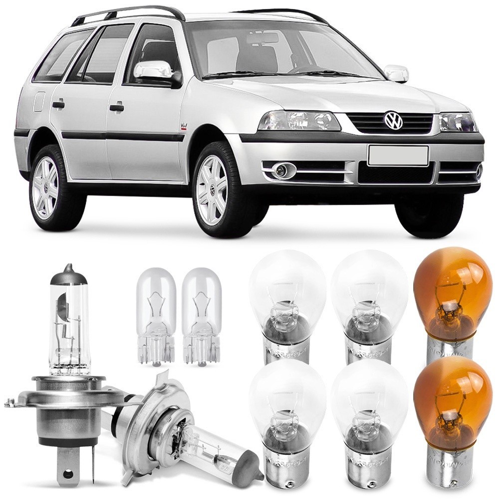 Kit Lampada Para Farol e Lanterna Traseira Parati G3 2003 2004 2005 Comum Halogena Jogo Foco Simples