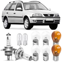 Kit Lampada Para Farol e Lanterna Traseira Parati G3 2003 2004 2005 Comum Halogena Jogo Foco Simples