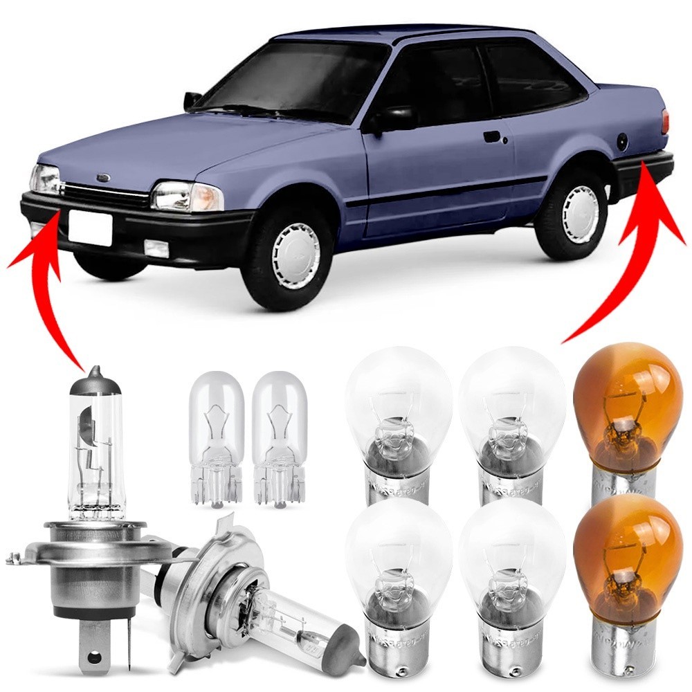 Kit Lampada Para Farol e Lanterna Traseira Verona 1987 1988 1989 1990 1991 1992 Comum Halogena Jogo