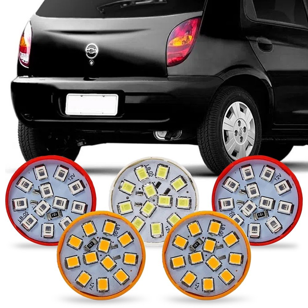 Kit 5 Lampada Led Para Lanterna Traseira Celta 1999 2000 2001 2002 2003 2004 2005 2006