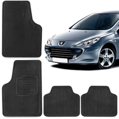 Jogo Tapete Borracha Peugeot 307 2001 A 2011 Preto 4 Peças