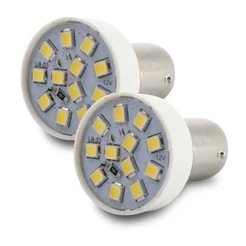 Par Lampada Tuning Super Branca 12 Leds Lanterna Traseira Re