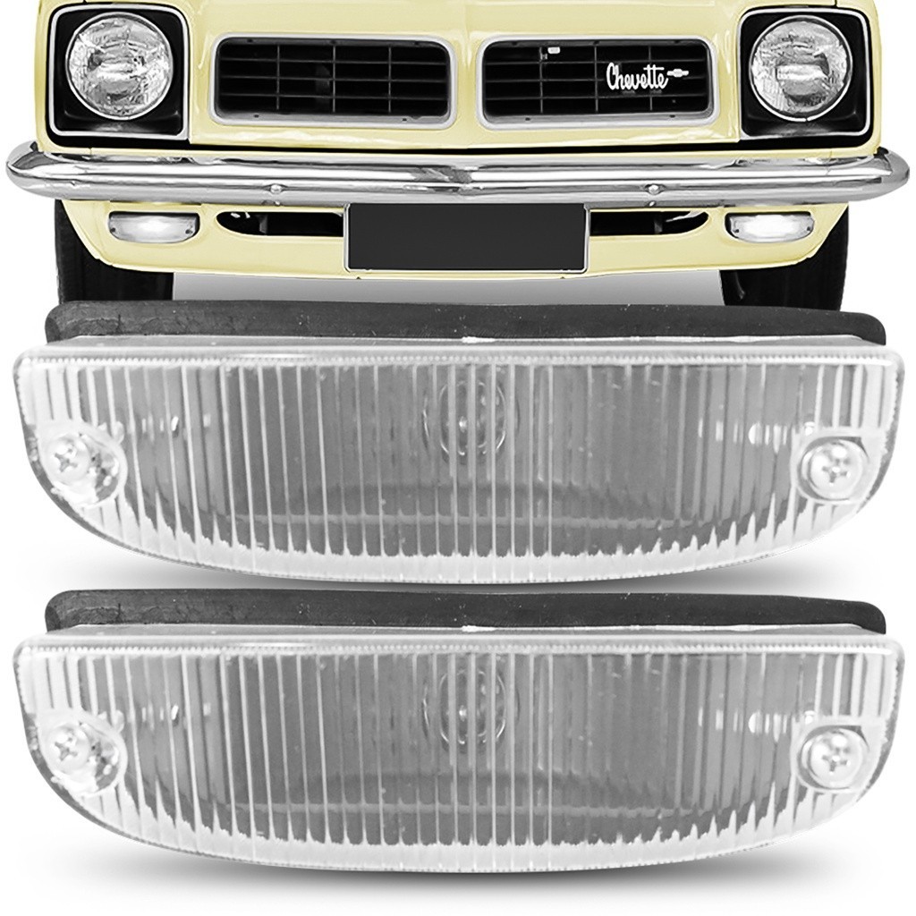 Par Lanterna Dianteira Chevette 78 79 80 81 82 Pisca Cristal