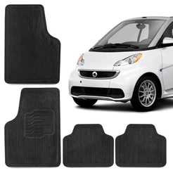 Jogo Tapete Borracha Fortwo 07 08 A 14 Smart Preto 4 Peças