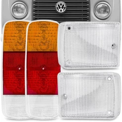 2 Lente Kombi Clipper Traseira Tricolor + Dianteira Cristal