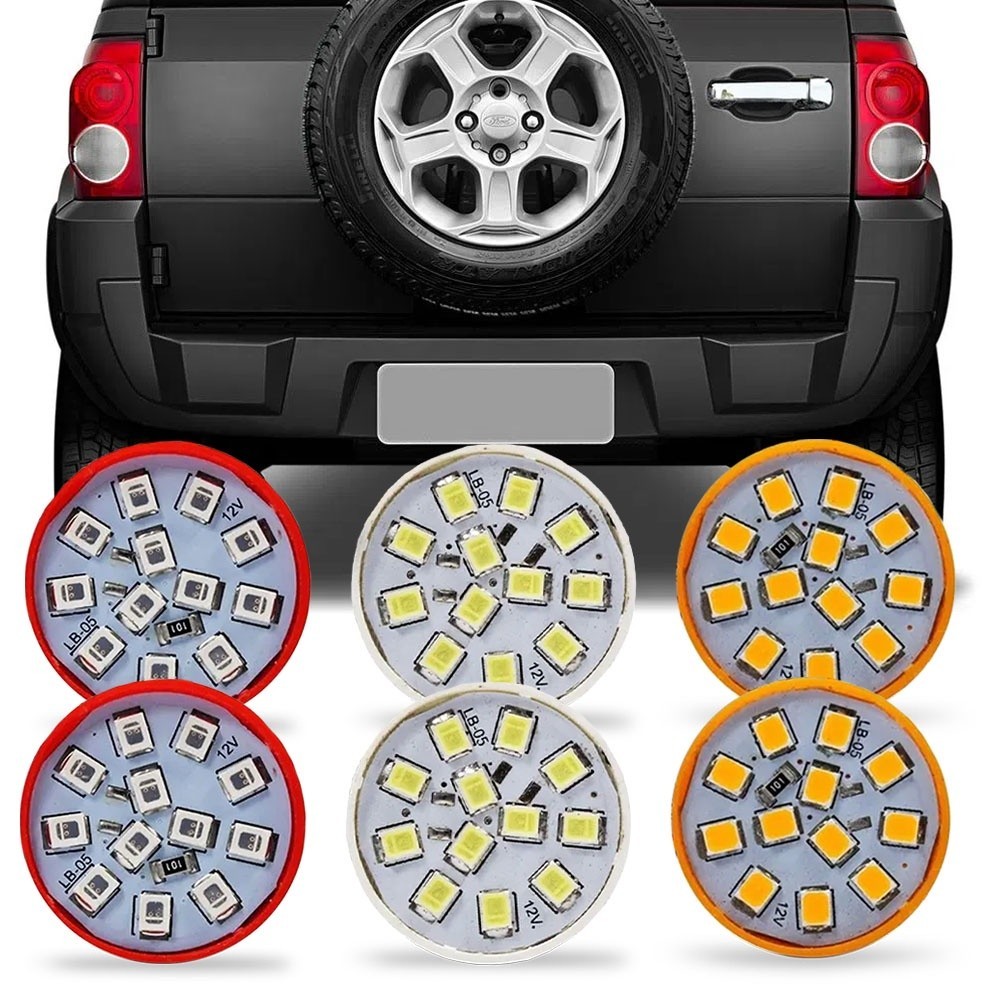 Kit 6 Lampada Led Para Lanterna Traseira Ecosport 2008 2009 2010 2011 2012