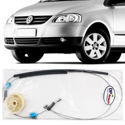 Kit Reparo Maquina Vidro Eletrico Fox 2002 03 04 05 06 07 08 09 10 11 12 2013 Cabo Traseira