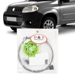 Kit Reparo Maquina Vidro Eletrico Uno Vivace 2010 2011 2012 2013 2014 2015 2016 Cabo Dianteiro