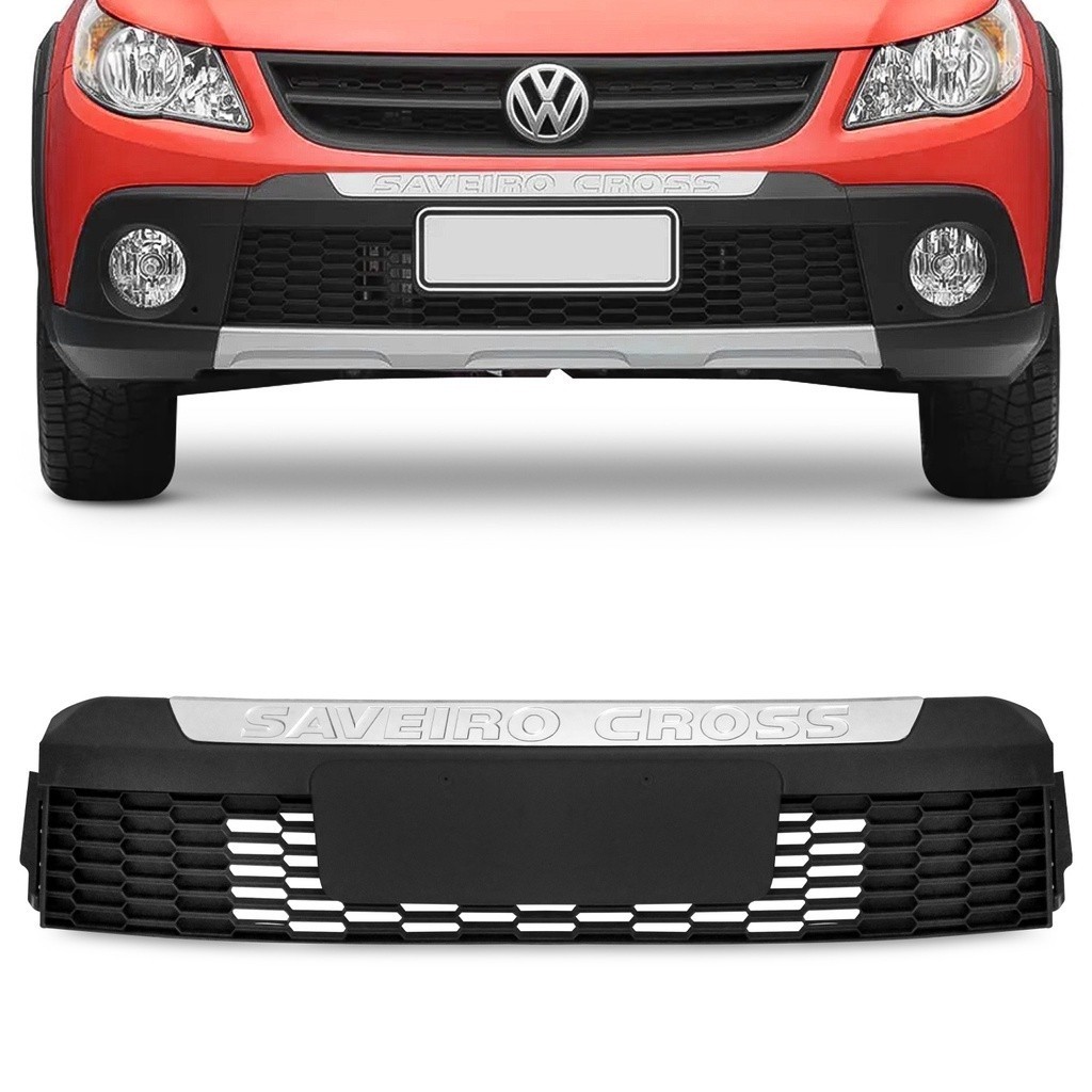 Moldura Grade Parachoque Saveiro Cross G5 2009 2010 2011 2012 Dianteira Frontal