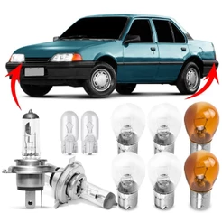Kit Lampada Para Farol e Lanterna Traseira Monza Tubarão 1991 92 93 94 95 1996 Comum Halogena Jogo