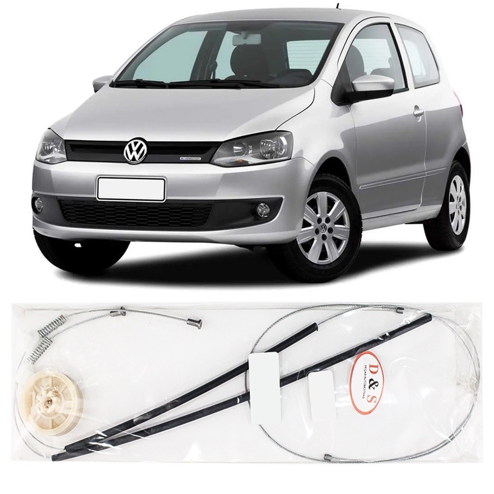 Kit Reparo Maquina Vidro Eletrico Fox Spacefox Crossfox 2002 03 04 05 06 07 08 09 10 11 12 2013 2 Portas Cabo