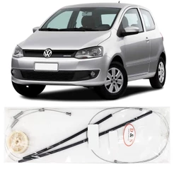 Kit Reparo Maquina Vidro Eletrico Fox Spacefox Crossfox 2002 03 04 05 06 07 08 09 10 11 12 2013 2 Portas Cabo