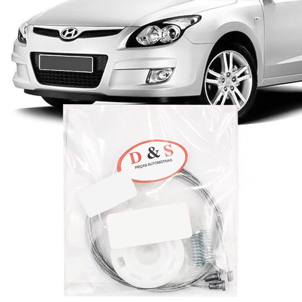 Kit Reparo Maquina Vidro Eletrico Hyundai I30 2009 2010 2011 2012 Cabo Traseira
