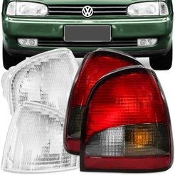 Kit Lanterna Traseira Gol Bola Gti G2 1995 96 97 98 1999 + Lanterna Dianteira Pisca Seta Cristal