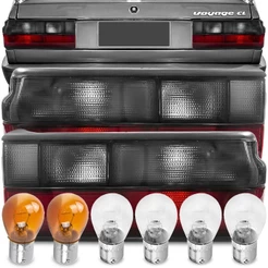 Kit Lanterna Traseira Voyage Quadrado 1991 1992 1993 1994 Fume + Jogo Lampada