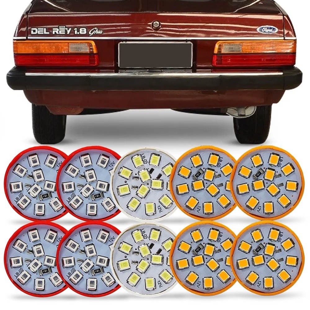Kit 10 Lampada Led Para Lanterna Traseira Del Rey 1985 1986 1987 1988 1989 1990 1991