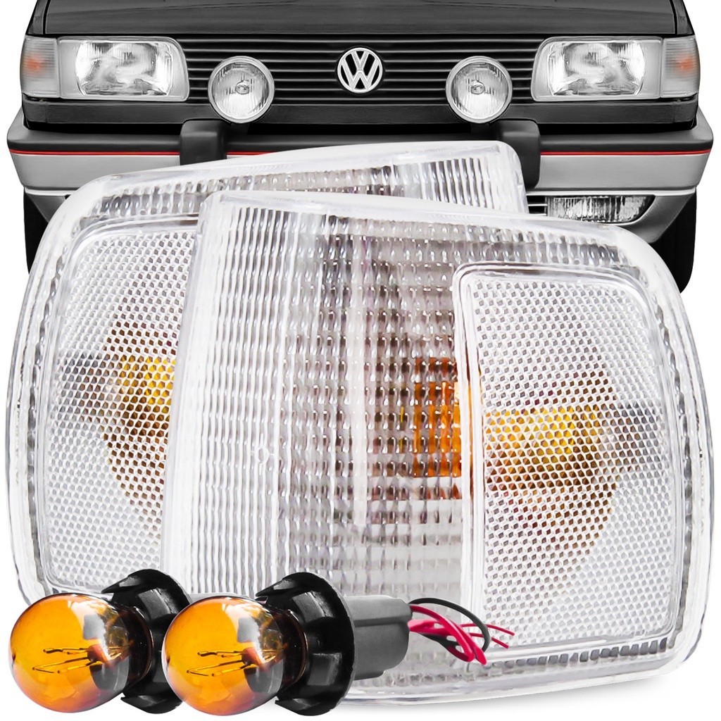 Kit Lanterna Pisca Gol Parati Saveiro Voyage Quadrado 91 A 94 Cristal Encaixe Arteb Soquete Lampada 2 Polo Meia Luz Seta