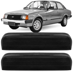 Par Maçaneta Externa Abertura de Porta Dianteira Chevette 1973 A 1993 Metal Preto