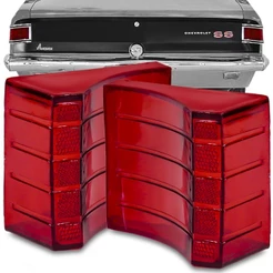 Par Lente Lanterna Opala 1969 70 71 72 73 1974 Traseira Rubi