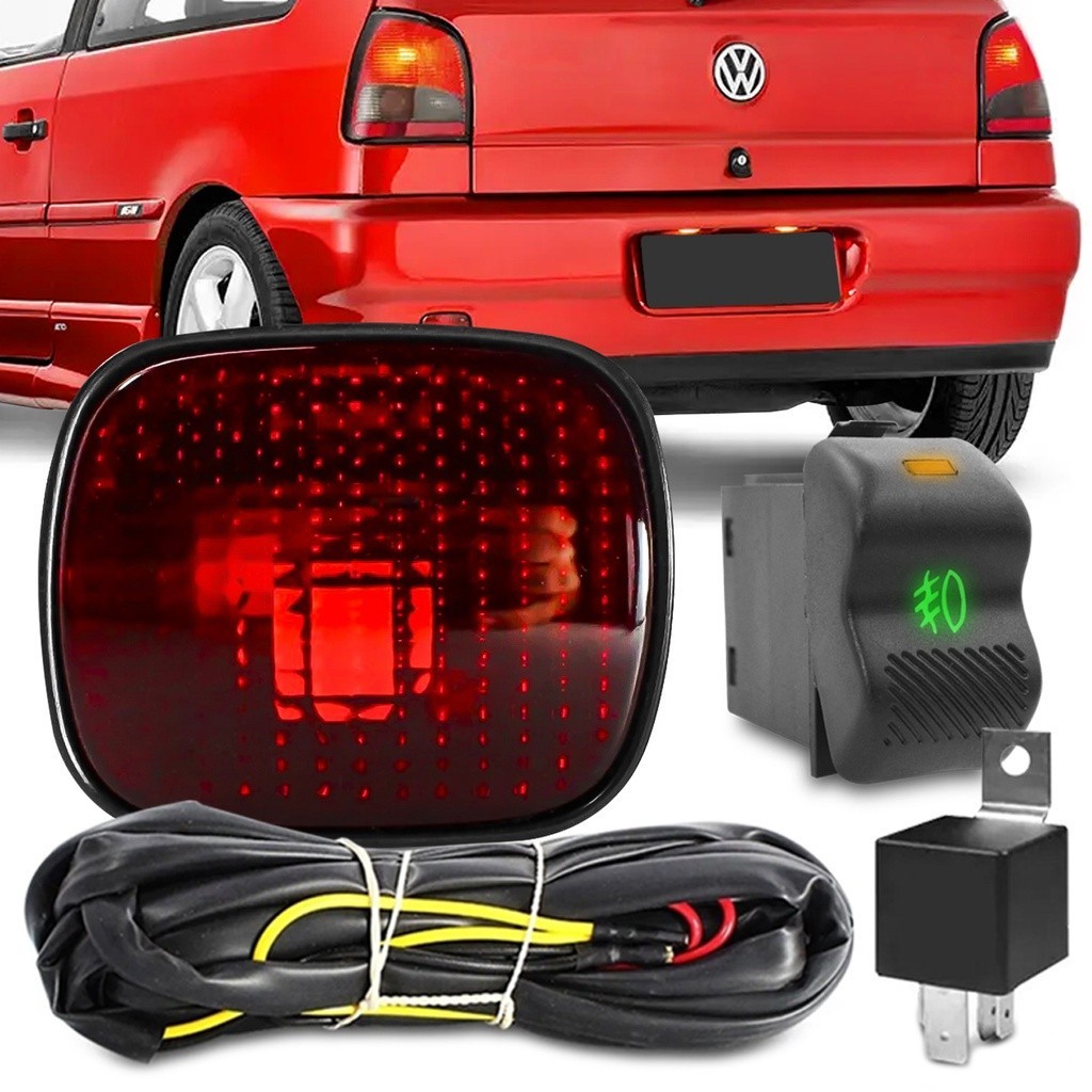 Lanterna Luz Neblina Traseira Gol Bola 95 96 97 98 99 G2 Led Verde
