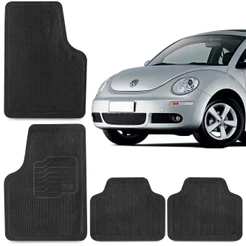 Jogo Tapete Borracha New Beetle 07 08 09 10 Preto 4 Peças
