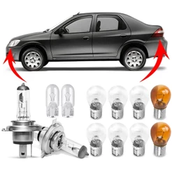 Kit Lampada Para Farol e Lanterna Traseira Prisma 2006 07 08 09 10 11 2012 Comum Halogena Jogo