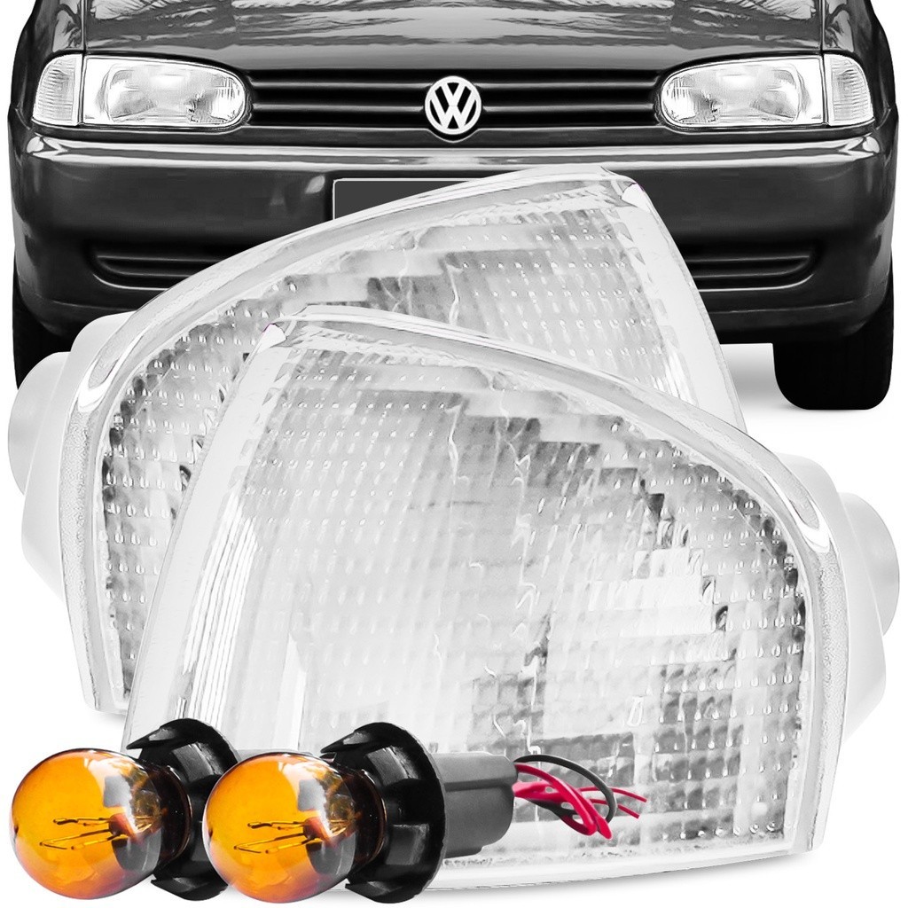 Kit Lanterna Pisca Gol Parati Saveiro Bola G2 1995 A 1999 Cristal Encaixe Arteb Soquete Lampada 2 Polos Meia Luz Seta