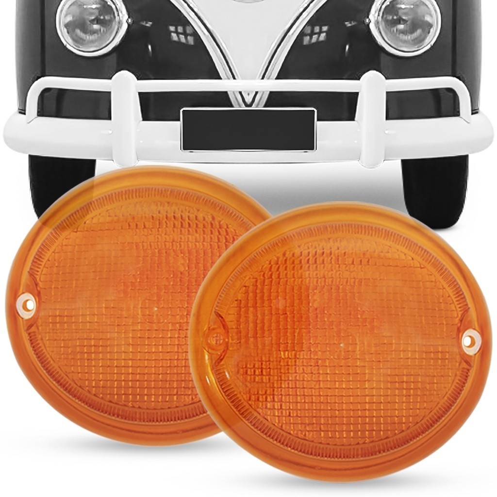 Par Lente Kombi 62 63 64 A 75 Corujinha 1500 Dianteira Âmbar