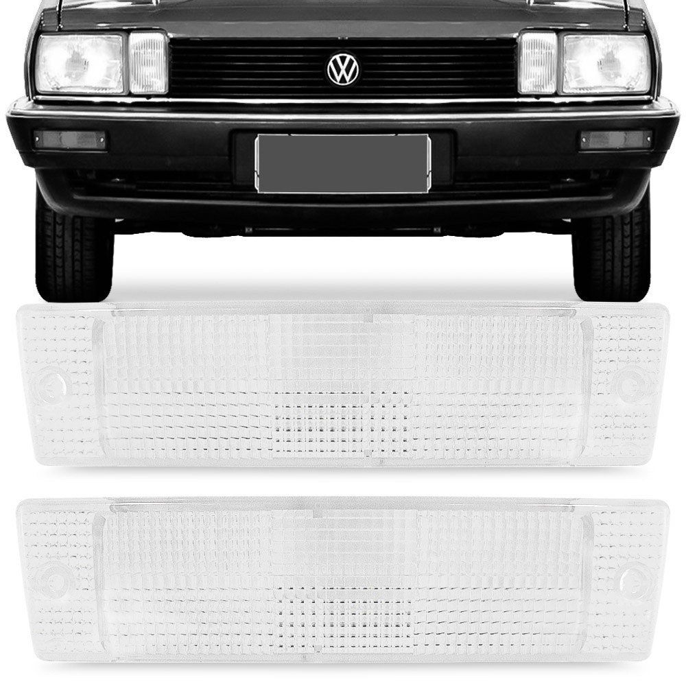 Par Lente Lanterna Dianteira Santana Quantum Gls 1987 1988 1989 1990 Pisca Seta Cristal