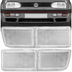 Par Aplique Lanterna Dianteira Golf Mexicano 94/98 Duplo Cristal