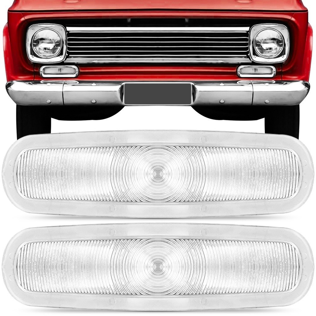 Par Lente Dianteira C10 A10 D10 C14 64 A 82 Pisca Seta Cristal