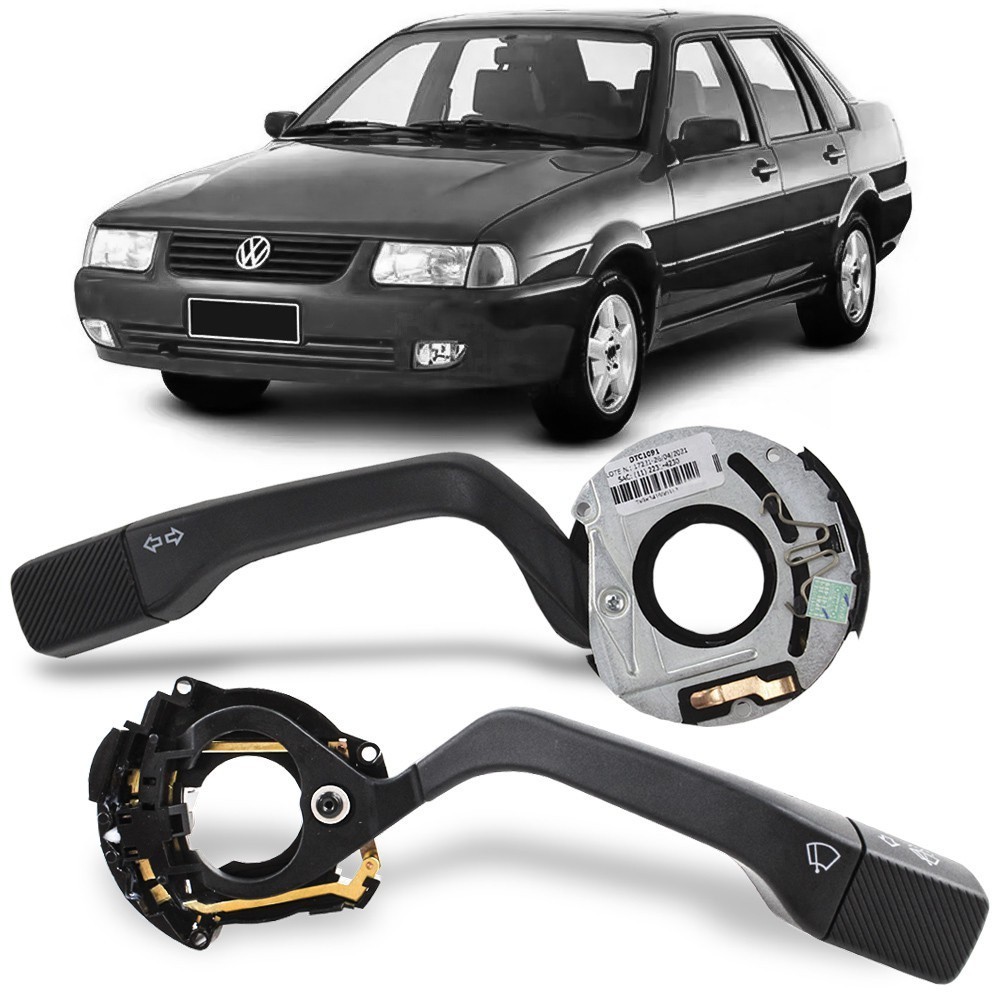 Kit Chave Seta Santana Quantum 1991 1992 1993 1994 1995 1996 1997 1998 1999 2000 A 2006 + Alavanca Limpador Parabrisa Com Temporizador 2 Velocidades Com Esguicho