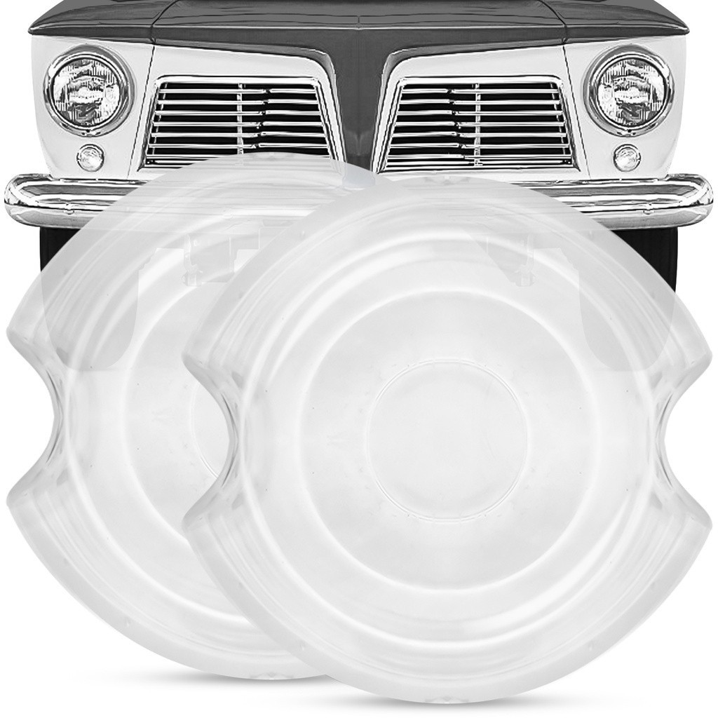 Par Lente Lanterna Pisca Dianteira Jeep Willys 58 60 61 À 79 Cristal