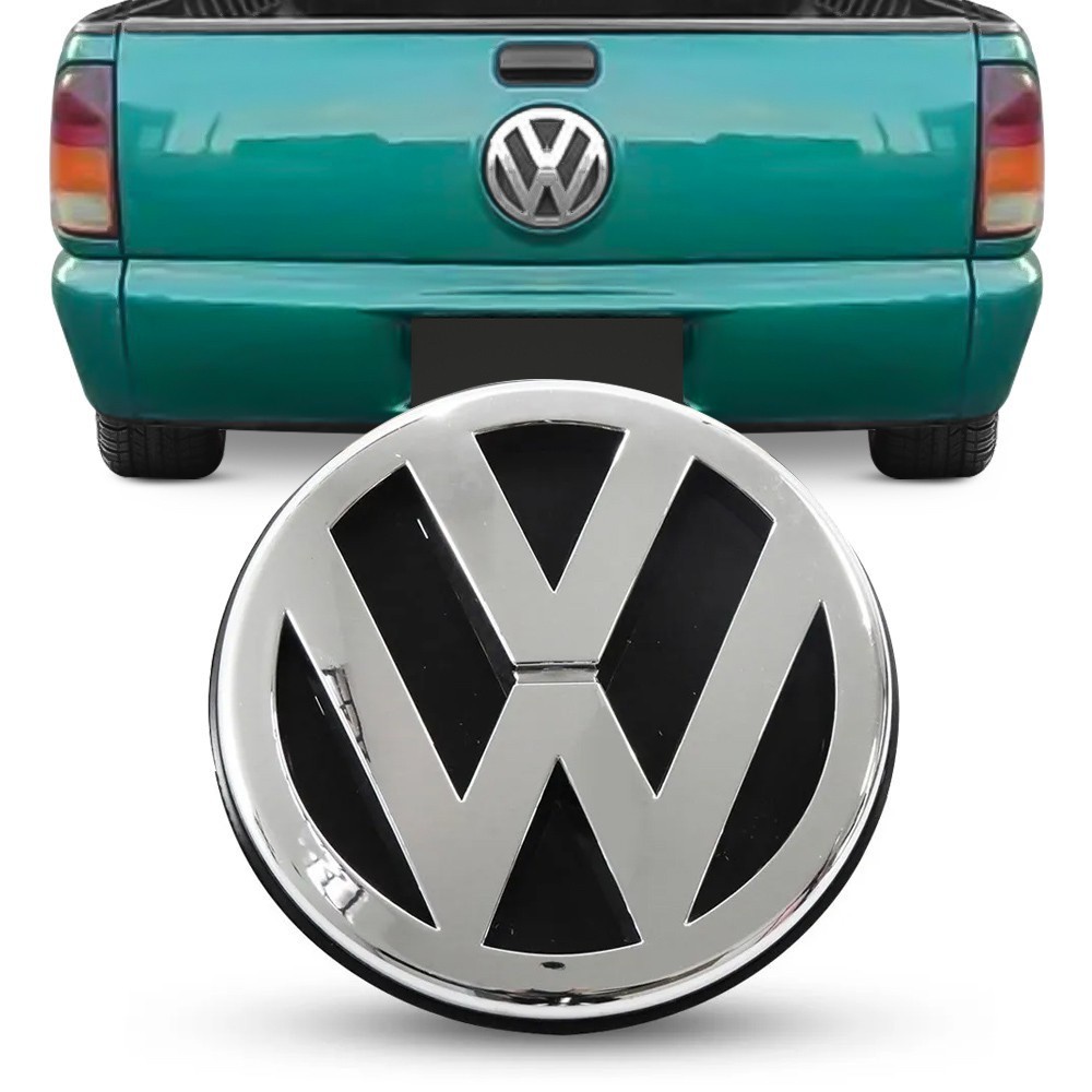 Emblema Cromado VW Tampa Traseira Saveiro Bola G2 1996 1997 1998 1999 G3 2000 2001 2002