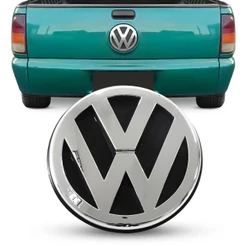 Emblema Cromado VW Tampa Traseira Saveiro Bola G2 1996 1997 1998 1999 G3 2000 2001 2002