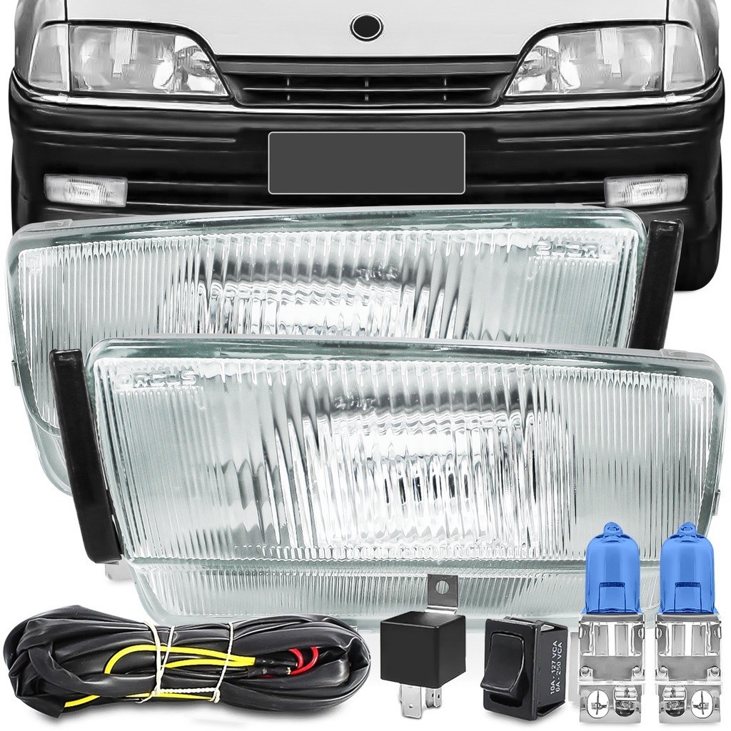 Kit Farol de Milha Omega Suprema 1992 A 1998 Auxiliar Neblina Orgus